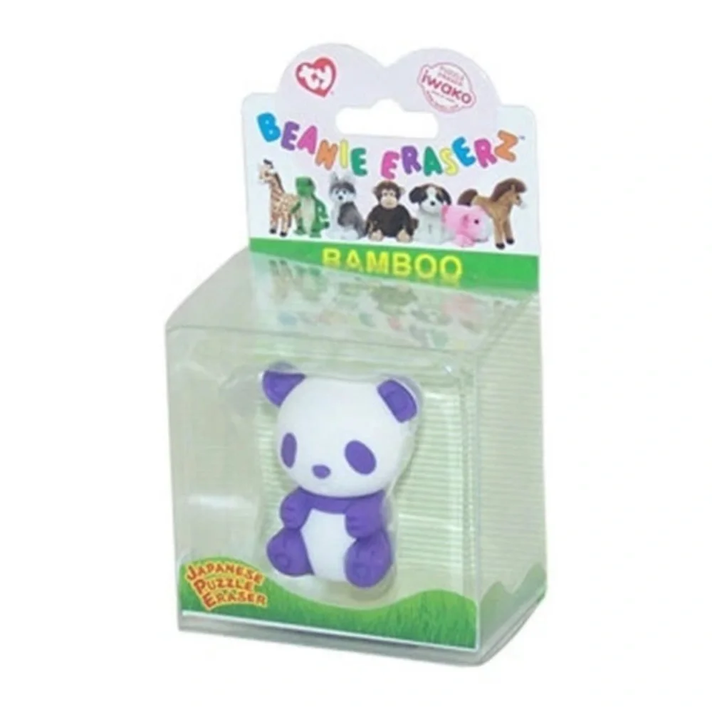Ty Beanie Eraserz Bamboo the Panda Japanese Puzzle Eraser NEW!